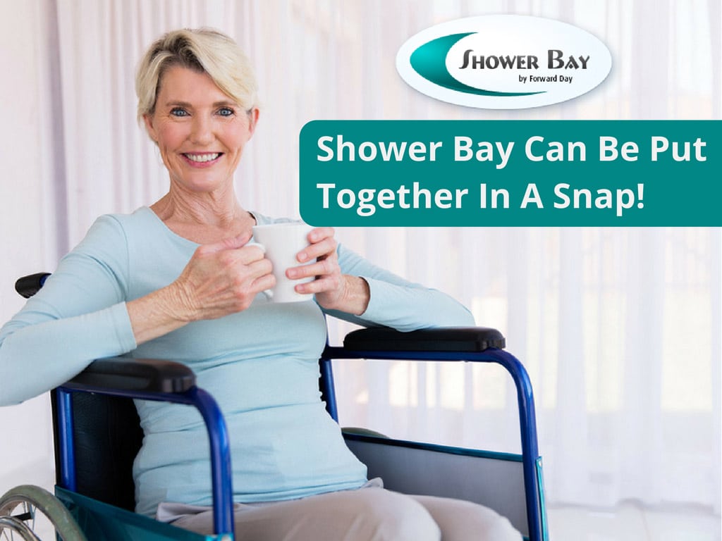 Shower bay can be put together in a snap!
